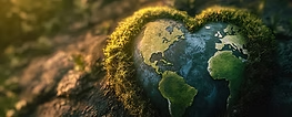 Earth resting on moss